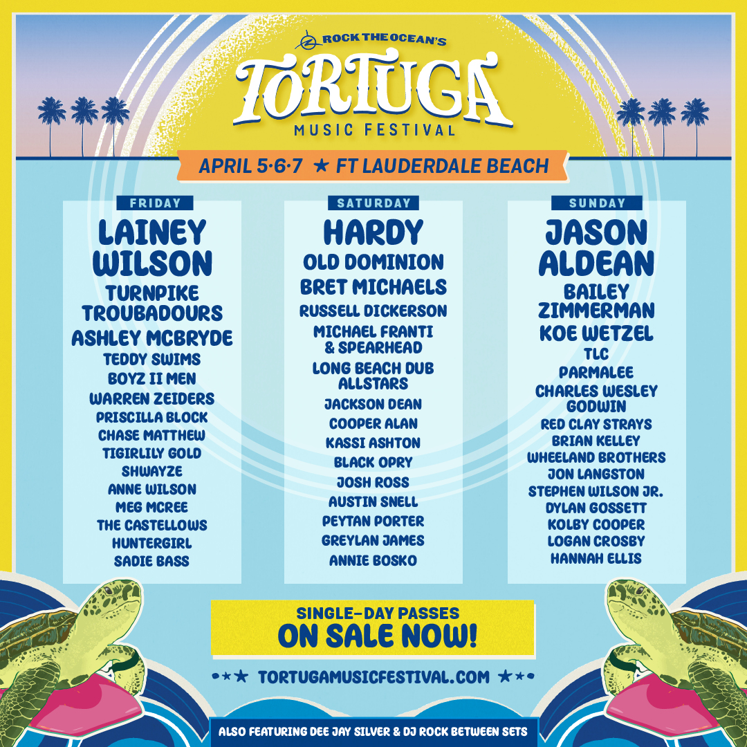 Daily Lineup Tortuga Music Festival